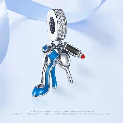 Miniatura 4 de Abalorio de plata de ley 925 para pulseras y collares Pandora para mujer, circonitas cúbicas 5A, cuentas de joyería