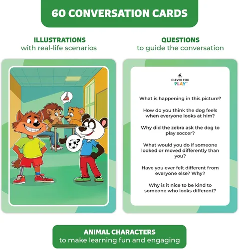Miniatura 2 de Tarjetas de inclusión y diversidad cultural para niños - Juego SEL para empatía, discapacidad, conciencia social y habilidades de afrontamiento