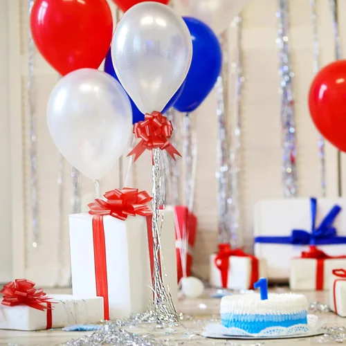Miniatura 5 de GWHOLE 60 lazos de cinta roja de 5 pulgadas, lazos de regalo para manualidades, caja de manualidades, boda, día de San Valentín, decoración