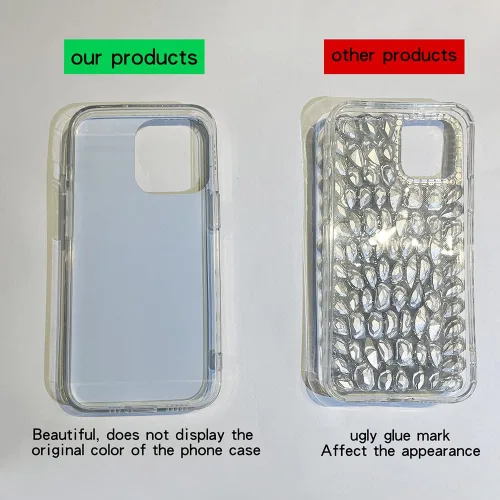 Miniatura 5 de Funda para iPhone 13 para mujer (6.1 pulgadas), funda de lujo muy brillante con diamantes de imitación de cristal brillante 3D en la cubierta