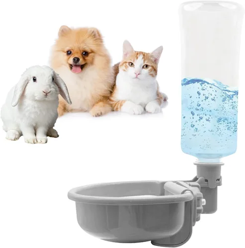 Miniatura 9 de Vannon Botella de agua para mascotas de 16oz, dispensador de tazón de agua por gravedad para jaula, dispensador de agua anti-desbordamiento
