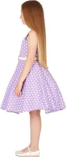 Miniatura 4 de BlackButterfly Vestido vintage con lunares de los años 50 para niñas