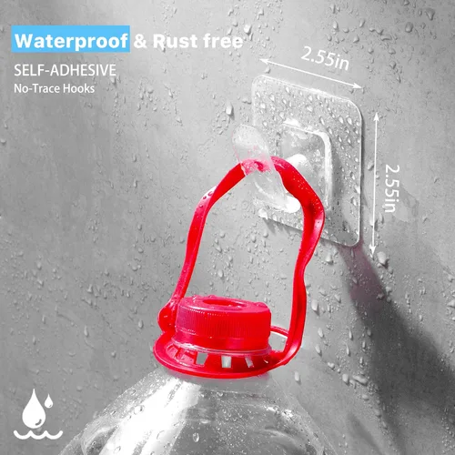 Miniatura 5 de Taozun Ganchos adhesivos para toallas, ganchos transparentes, ganchos de plástico resistentes para baño, cocina, para pegar en la pared