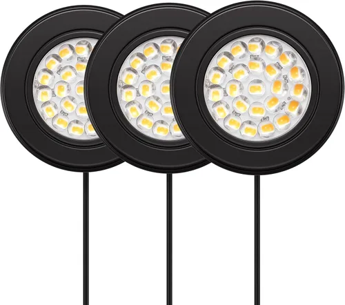 Miniatura 11 de GETINLIGHT IN-0113-3-BZ - Kit de luces LED regulables de 2.5 pulgadas de ancho, 3000 K, instalación enchufable con empotrado o montado en Bronce mate