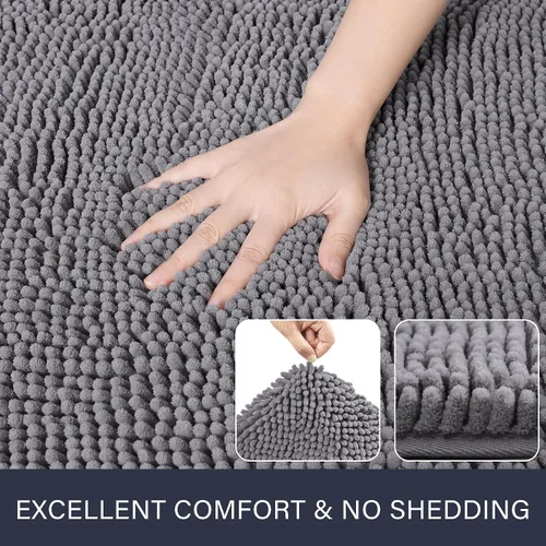 Miniatura 3 de LOCHAS Alfombra de Baño de Lujo Lanuda Tapete de Baño de 24 x 70 Pulgadas, Alfombras de Baño Lavables Antideslizantes para Baño y Ducha, Alfombras