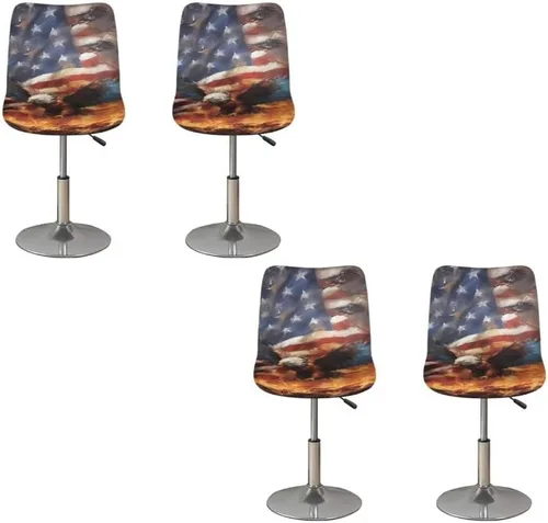 Miniatura 38 de 250th Anniversary - Juego de 2 fundas para taburetes de bar, fundas para sillas de taburete de mostrador con almohadilla de asiento impermeable