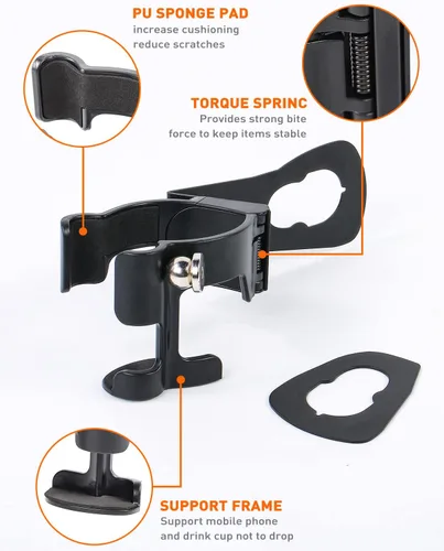 Miniatura 5 de Savadicar JK - Soporte multifunción para teléfono y bebidas, 3 en 1, soporte organizador atornillado, compatible con Jeep Wrangler JK JKU 2011-2018
