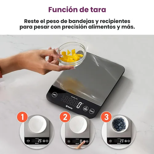 Miniatura 7 de Etekcity Báscula digital de cocina para alimentos, gramos y onzas para perder peso, hornear y cocinar, graduación precisa de 0.05 oz/1 g, 5