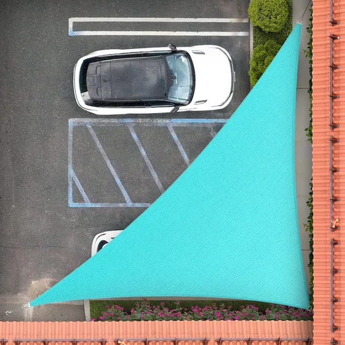 Royal Shade Toldo Vela Triangular Turquesa de 10' x 10' x 14' para Sombra Solar Toldo Pantalla de Tela para Patio Exterior RSTAPRT10 - UPF50+ 95%
