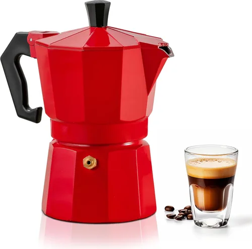 Miniatura 13 de Mixpresso Cafetera Moka Cubana Negra de 3 Tazas, Cafetera Moka para Gas, Estufa Eléctrica, Cafetera Italiana Clásica, Cafetera Espresso para Estufa