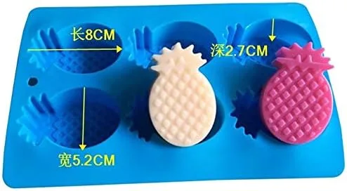 Miniatura 4 de Moldes de silicona para piñas, forma de frutas tropicales, moldes de jabón de silicona, moldes de verano hawaianos para manualidades, manualidades
