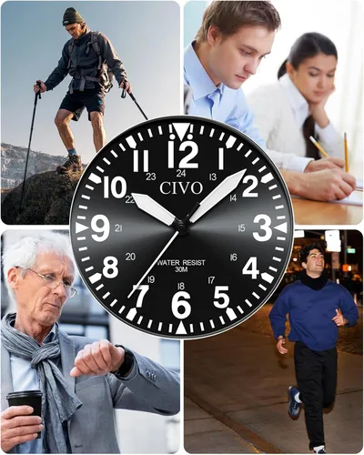 Miniatura 8 de CIVO Military Watch for Men Waterproof: Analog Mens Watches Classic- Field Wrist Watches for Man