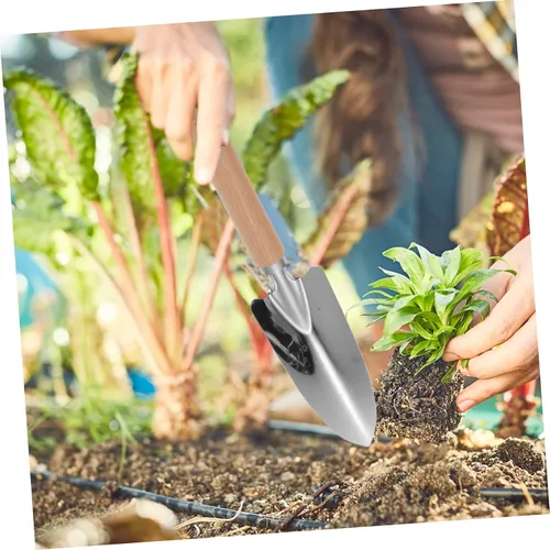 Miniatura 5 de Balacoo Juego de herramientas de mano de jardín ergonómico 2pcs pala de acero inoxidable para jardinería al aire libre e