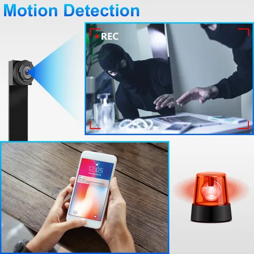 Miniatura 5 de Mini cámara de niñera, mini cámara 4K Ultra HD con cámara WiFi inalámbrica, seguridad portátil para el hogar interior y exterior
