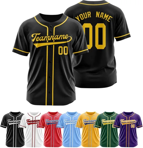 Miniatura 11 de Camiseta de béisbol personalizada, camisetas de béisbol con número de nombre personalizado, camisas de béisbol uniformes personalizadas