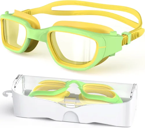 Miniatura 11 de Gafas de natación para niños, gafas de natación para niños de 6 a 14 años, gafas de piscina con protección UV antivaho para niños y niñas Azul