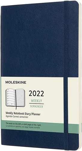 Miniatura 8 de Moleskine Agenda mensual clásica de 12 meses de 2022, tapa suave, grande (5 x 8.25 pulgadas), color negro