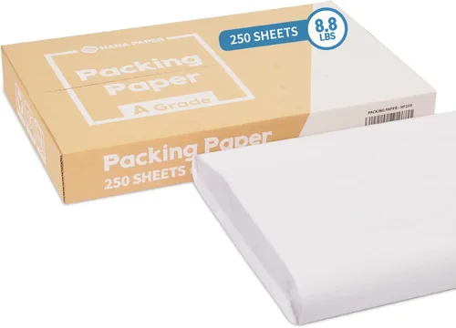 HANA PAPER Hojas de papel de embalaje de tamaño grande de 30.5 x 17 pulgadas (250 hojas, 9.5 libras) para mudanza, un grado de papel de periódico