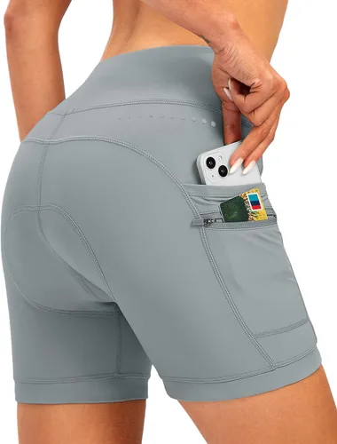Bikewa Pantalones cortos de ciclismo acolchados 4D para mujer, ropa interior de ciclismo, ciclismo de carretera, ciclismo de giro, pantalones cortos