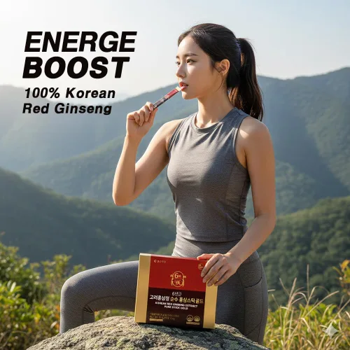 Miniatura 2 de BOTO 6 Year Korean Red Ginseng Extract Pure Stick Gold Korean Herbal Drink Stick 30 Sachets.