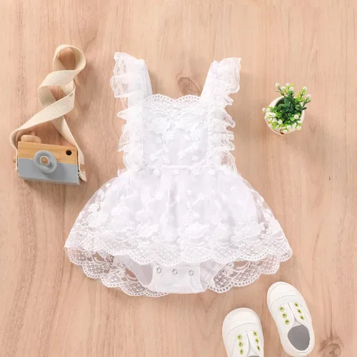 Miniatura 20 de IDOPIP Conjunto de ropa de 1er cumpleaños para niñas con estampado floral, estilo bohemio, con encaje, tutú y diadema de princesa