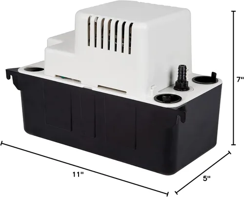 Miniatura 12 de Little Giant VCMA-20ULS 115 voltios, 80 GPH, 1/30 HP Bomba de eliminación automática de condensado para sistemas