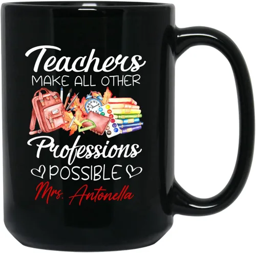 Miniatura 10 de Taza de café personalizada, regalos de agradecimiento al profesor para el mejor profesor, tazas de café con nombre personalizado para profesores