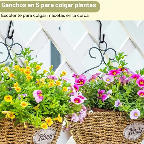 Miniatura 4 de ESFUN - Paquete de 30 ganchos en S de 2.4 pulgadas para colgar en estantes de alambre, ganchos en forma de S negros para colgar, soportes para ollas