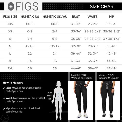 Miniatura 6 de FIGS Zamora - Pantalones quirúrgicos de cintura alta para mujer, ajuste delgado, 6 bolsillos, cintura alta, pantalones de yoga para mujer