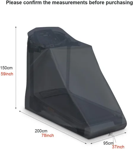 Miniatura 5 de Onlyme Cubierta impermeable para caminadora no plegable y debajo del escritorio, cubierta protectora para interiores y exteriores contra el polvo
