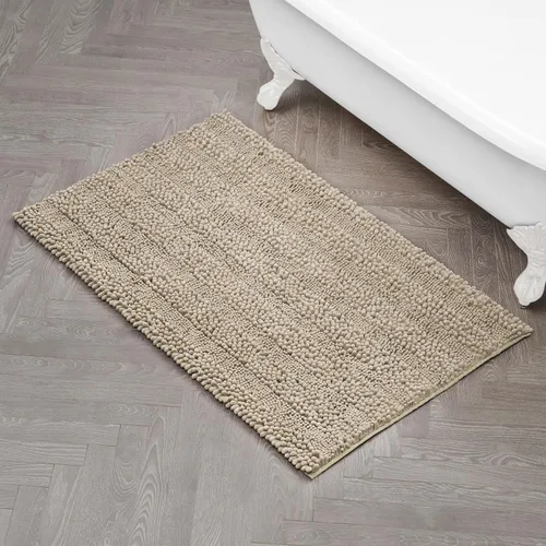 Miniatura 10 de Laura Ashley Tapete de baño de chenilla Astor 100% poliéster Decoración de baño premium Lavable a máquina Respaldo TPR Mide 17 x 24 Aqua