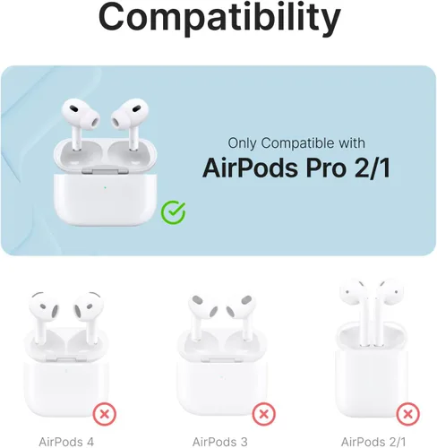 Miniatura 2 de Catalyst Funda impermeable para AirPods Pro de 2ª generación y AirPods Pro de 1ª generación, compatible con carga inalámbrica y USB-C, diseño de una