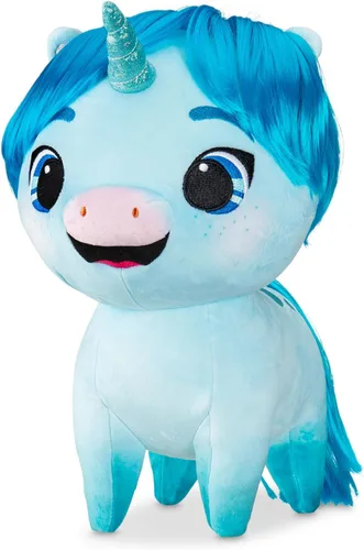 Miniatura 7 de Not Quite Narwhal Juniper Pom Pom Dazzlerump - Peluche de 12 pulgadas, material suave para abrazar, gran juego para el cabello