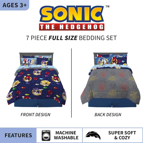 Miniatura 470 de Franco - Juego de edredón y sábanas supersuaves con funda, para niños, 7 piezas, tamaño matrimonial, Five Nights At Freddy's Cinco noches en Freddy's