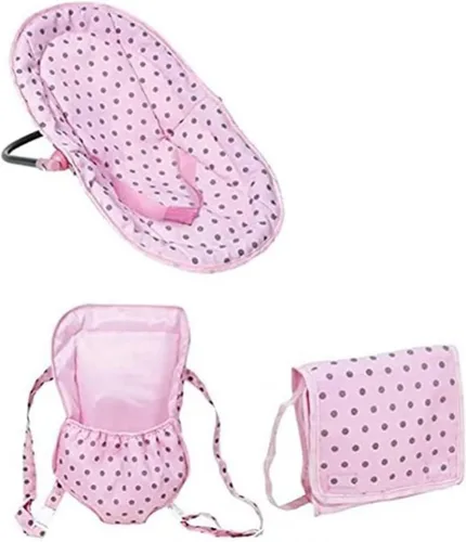 Miniatura 3 de Lissi Juego de silla alta convertible 6 en 1 de muñeca bebé