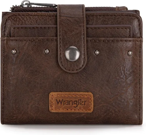 Miniatura 12 de Montana West X Wrangler billetera para mujer, billetera pequeña de dos caras para mujer, billetera para mujeres, billetera para tarjetas de crédito