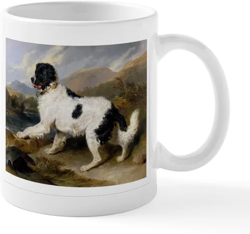 Miniatura 12 de CafePress Newfoundland Dog Drool Zone Taza de café de cerámica de 11 oz (11.0 fl oz)