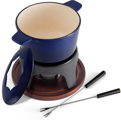 Miniatura 10 de Swissmar Sierra - Juego de fondue de hierro fundido, 1.6 cuartos de galón / 1.6 litros, perfecto para fondues de carne, queso y chocolate, ideal
