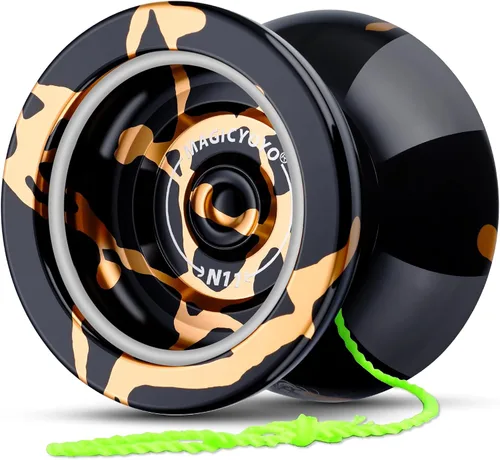 Miniatura 12 de MAGICYOYO Yoyos de Doble Propósito - N11 Aleación Dorada Negra Profesional No Responsivo Yo Yo y K2 Azul Rosa Amarillo Plástico Responsivo Yo-yo
