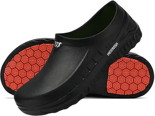 MEIAGDT Zuecos de trabajo para mujer y hombre, zapatos de cocina, antideslizantes, impermeables, para restaurante, jardín, enfermería, servicio de
