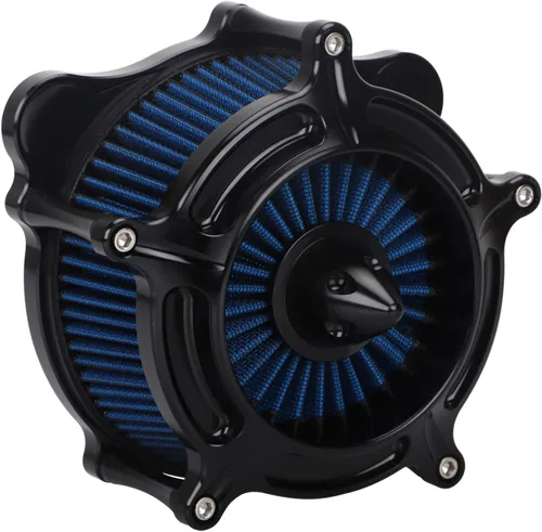 Miniatura 17 de Filtro de entrada azul con filtro de aire de corte en contraste compatible con Harley Dyna 1993-2016, Softail 1993-2015, Touring 1993-2007