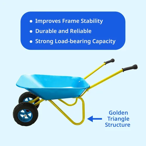 Miniatura 7 de 3T GROUP Juego de herramientas de jardinería para carretilla para niños, carretilla de metal preescolar, regalo para niños, carretilla de rueda