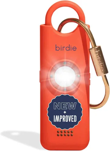 She's Birdie Nueva versión 3.0 – La alarma de seguridad personal original para mujeres por mujeres, sirena fuerte, luz de flash y batería recargable