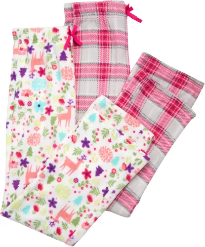 Miniatura 4 de Eddie Bauer Conjunto de pijama para niña, acogedor conjunto de ropa de dormir de invierno de forro polar, camisa de manga larga de 4 piezas
