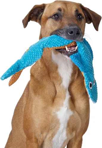 Miniatura 8 de Petstages Juguete de peluche de tiburón flexible sin relleno, grande