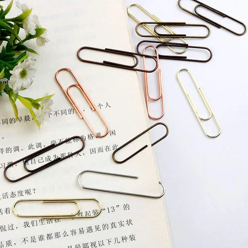 Miniatura 6 de 50 clips metálicos de 1.969 in para oficina, escuela y uso personal (bronce)