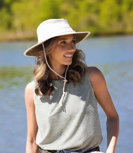 Miniatura 2 de Sombrero de ala ancha Cimarron Safari para mujeres y hombres – UPF 50+ sombrero de pesca al aire libre sombrero de protección solar