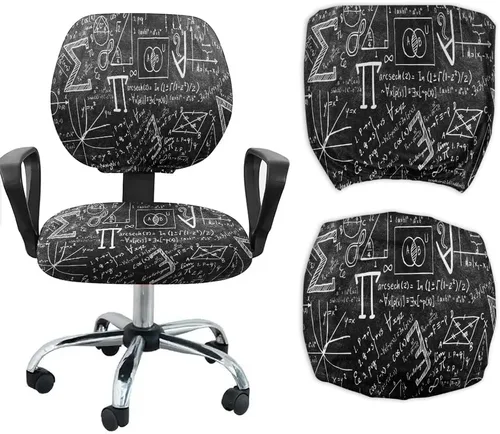 WIRESTER Funda de asiento para silla de oficina para computadora, suave, elástica, universal, para silla giratoria, extraíble, lavable, funda