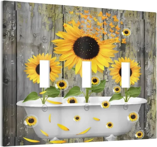 Miniatura 118 de Placa de pared de 1 cuadrilla, diseño de playa, océano, amanecer, mar, atardecer, cubierta de interruptor de luz en blanco, decorativo, sin