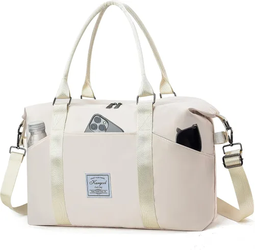 Miniatura 40 de Bolsa de gimnasio con bolsillo húmedo, bolsa de viaje plegable para mujer, bolsa de viaje impermeable para viajes, gimnasio, yoga